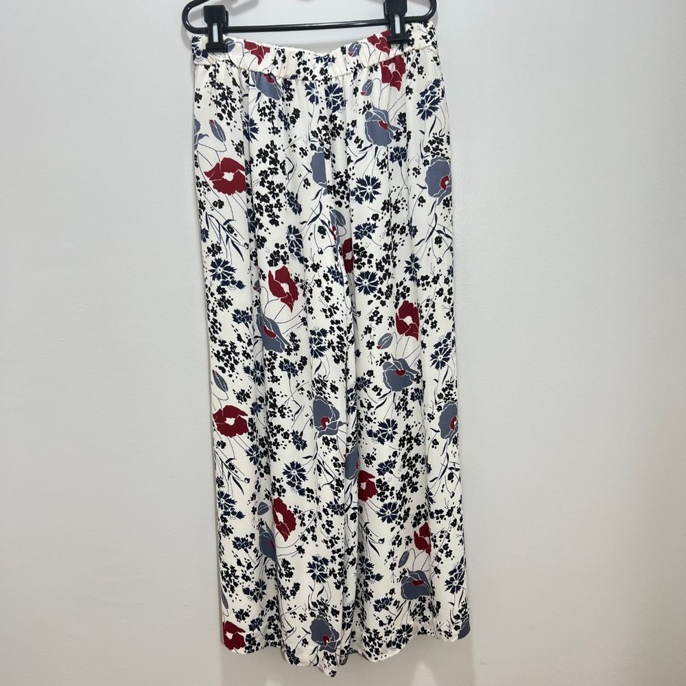 Theory Silk Floral Cropped Lined Pants Size P (XS)